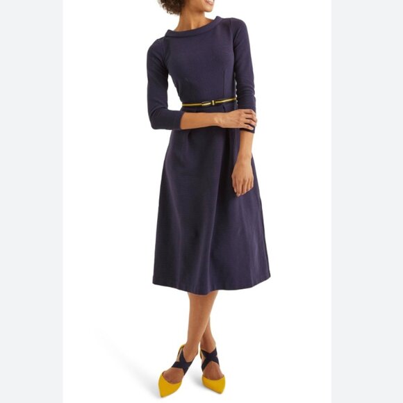 NWT Boden Petite Violet Ottoman Midi Dress in Navy - Picture 1 of 7